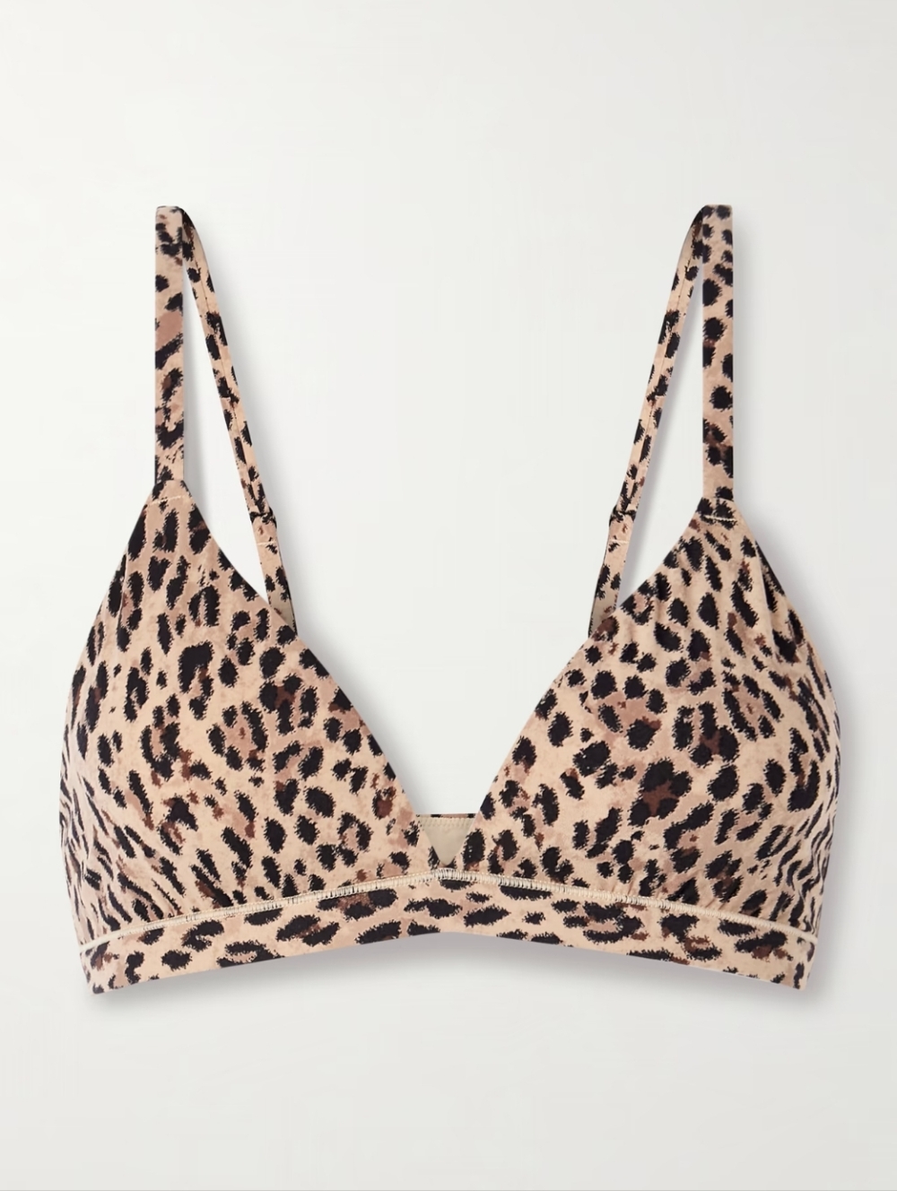 SKIMS Fits Everybody Triangle Bralette Sienna Jaguar Print Size S NWT